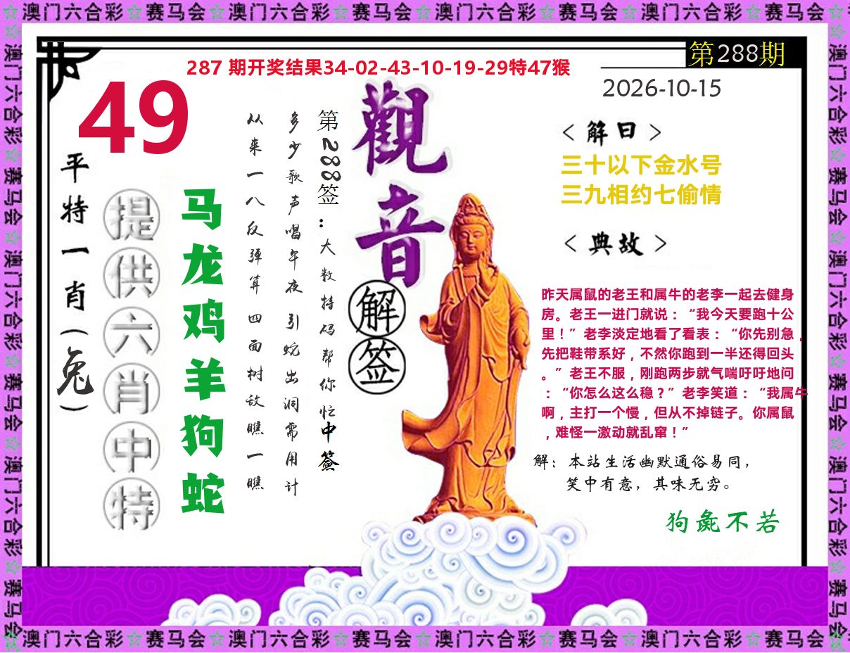 观音解签 第288期