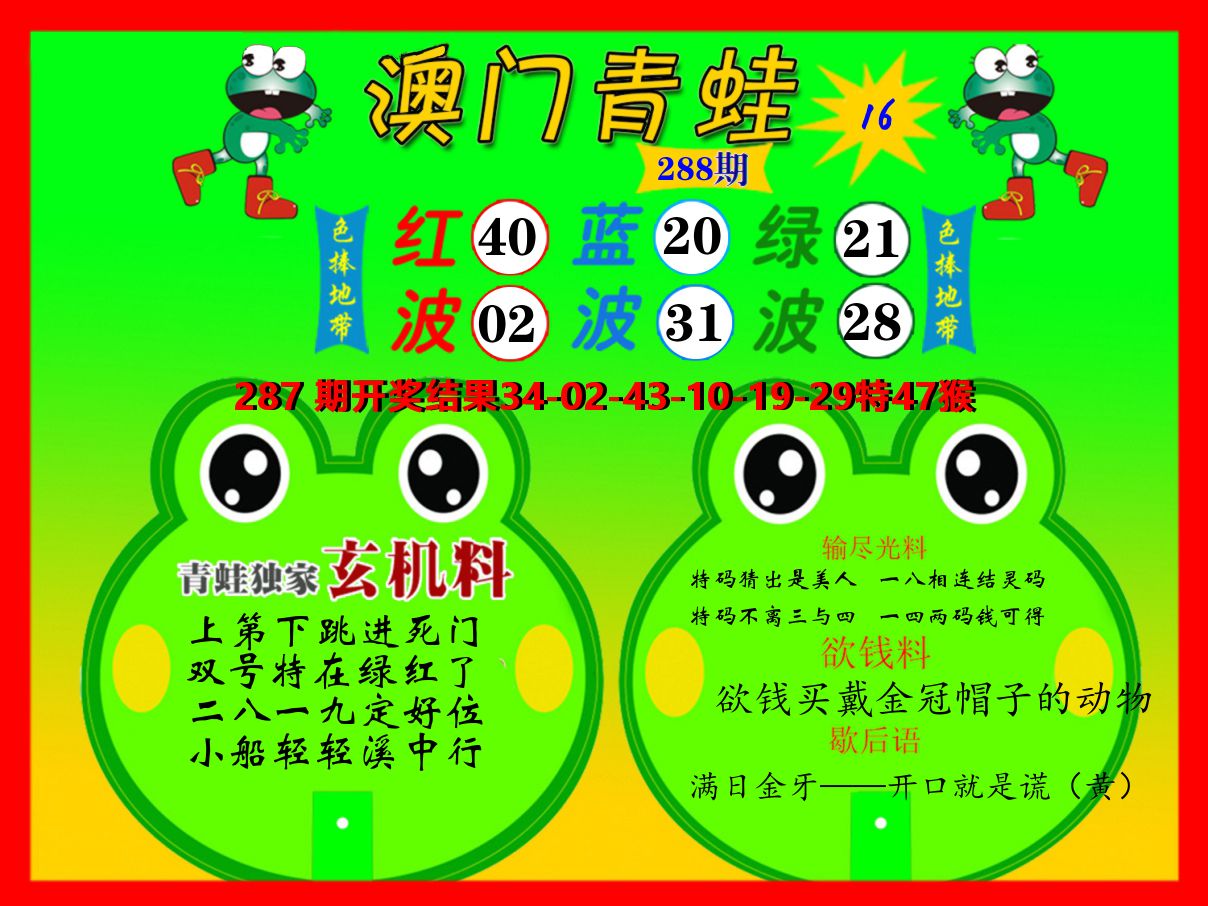 青蛙系列16 第288期