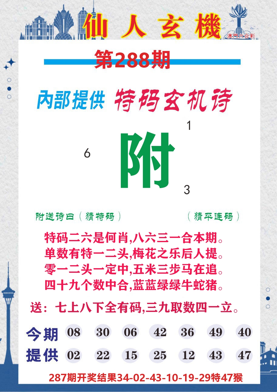 澳门钱多多D 第288期