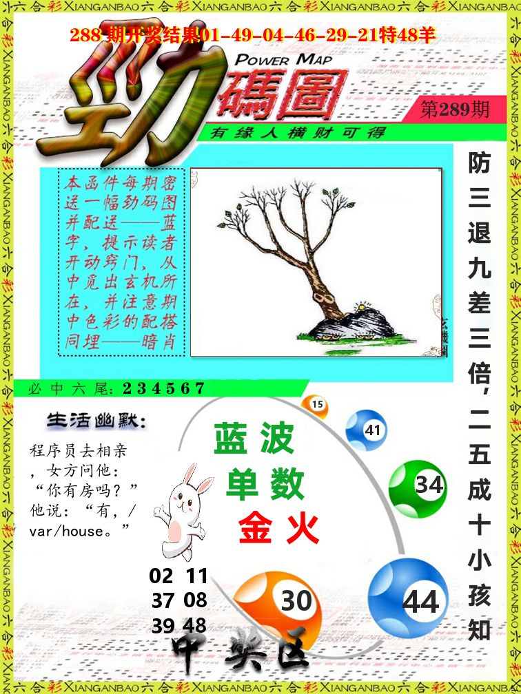 劲码图 第289期