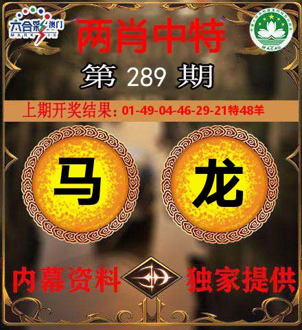 两肖中特 第289期