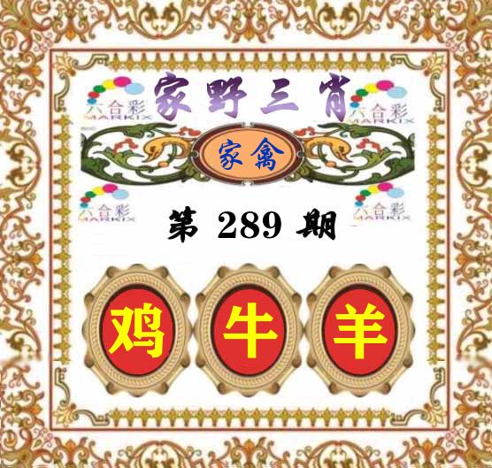 家野三肖 第289期