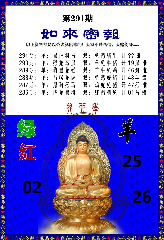 如来密报 第291期