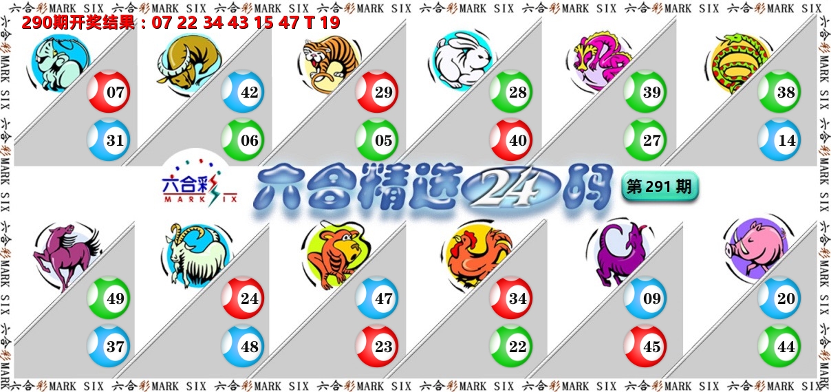 六合精选24码 第291期