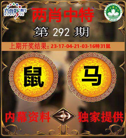 两肖中特 第292期