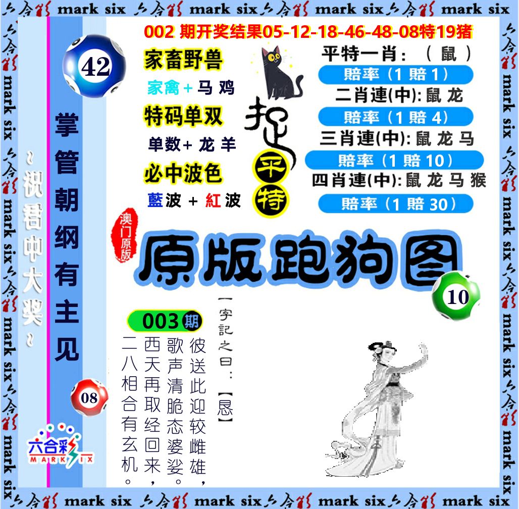 原版跑狗图 第3期
