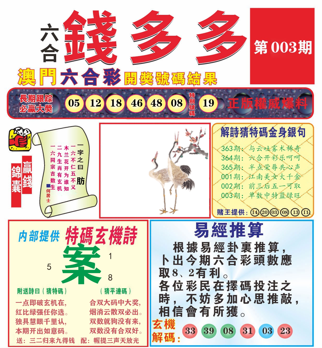 澳门钱多多B 第3期