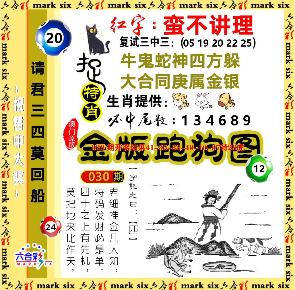 金版跑狗图 第30期