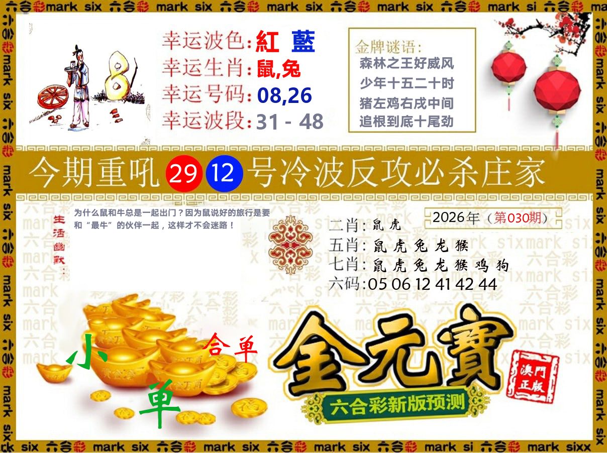 金元宝 第30期