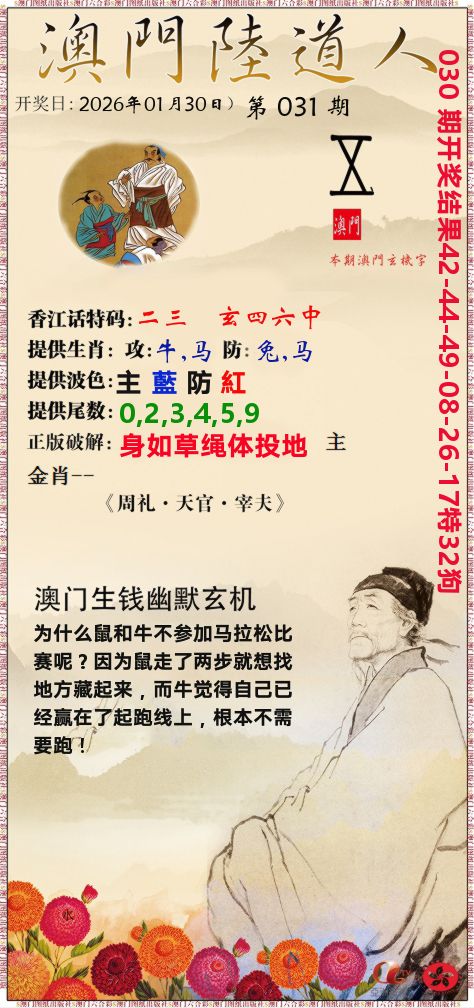 澳门陆道人 第31期