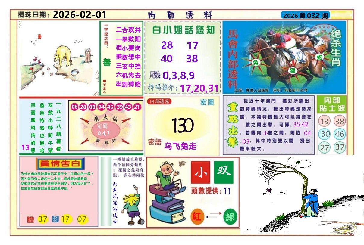 澳门内部透料A 第32期