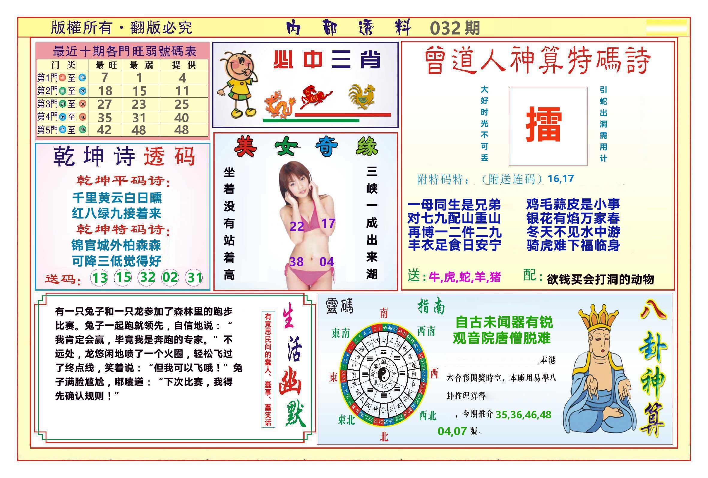 澳门内部透料B 第32期