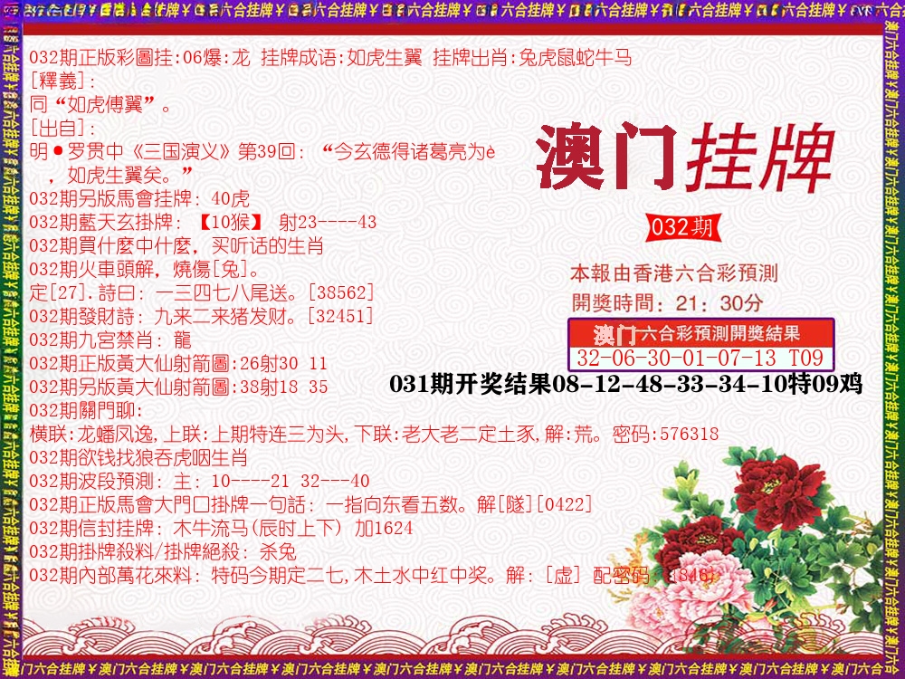 澳门挂牌 第32期