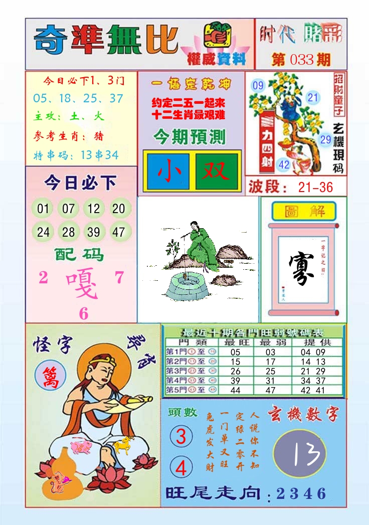 时代赌彩 第34期