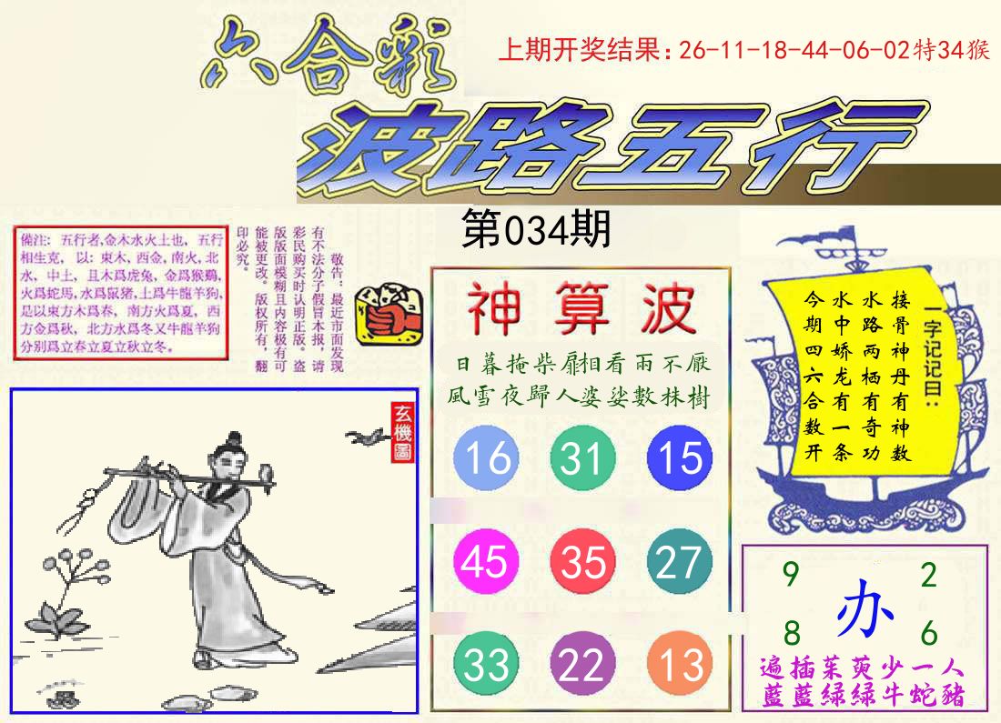 波路五行 第34期