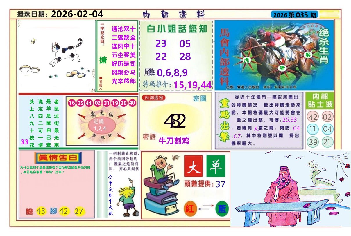 澳门内部透料A 第35期