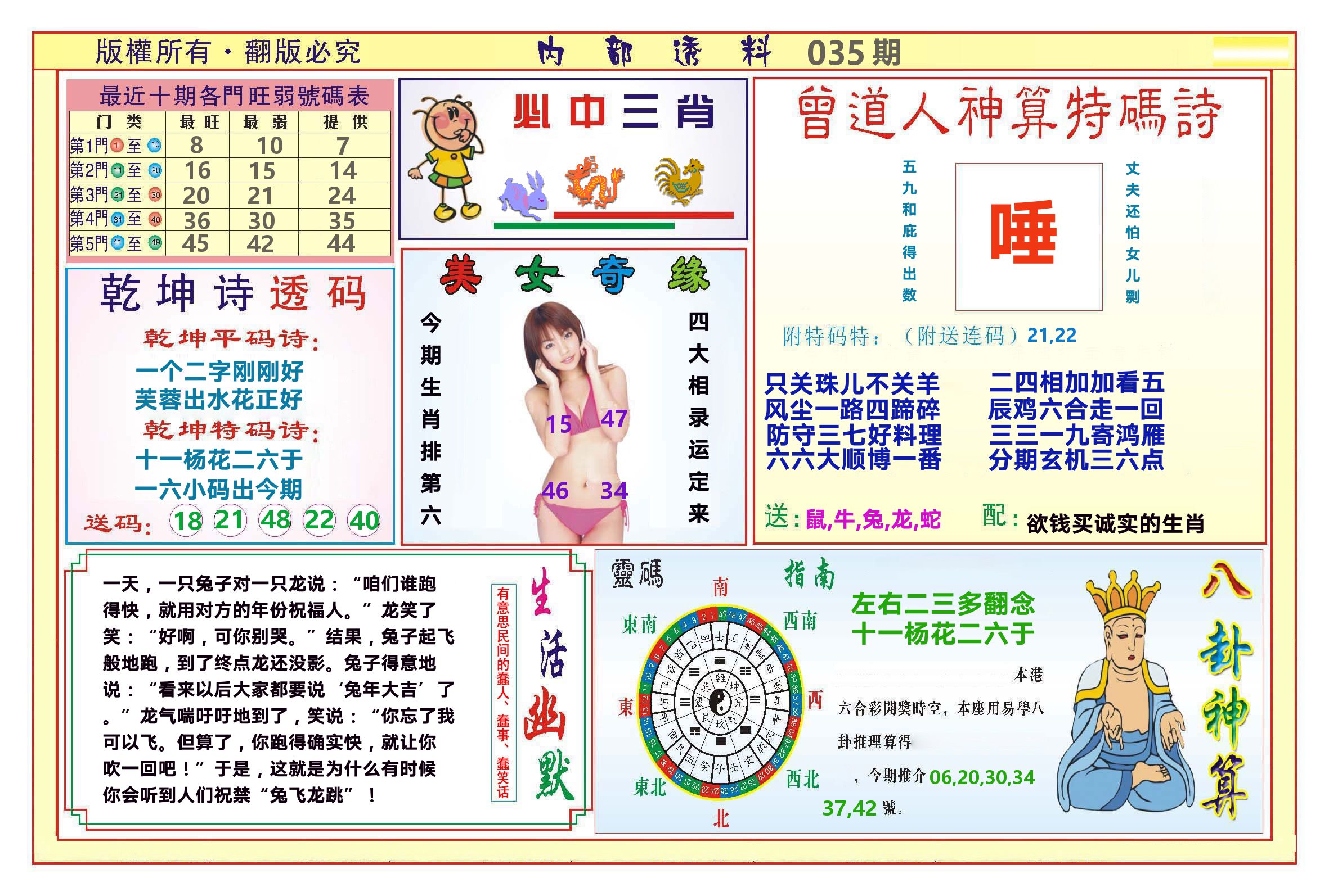澳门内部透料B 第35期