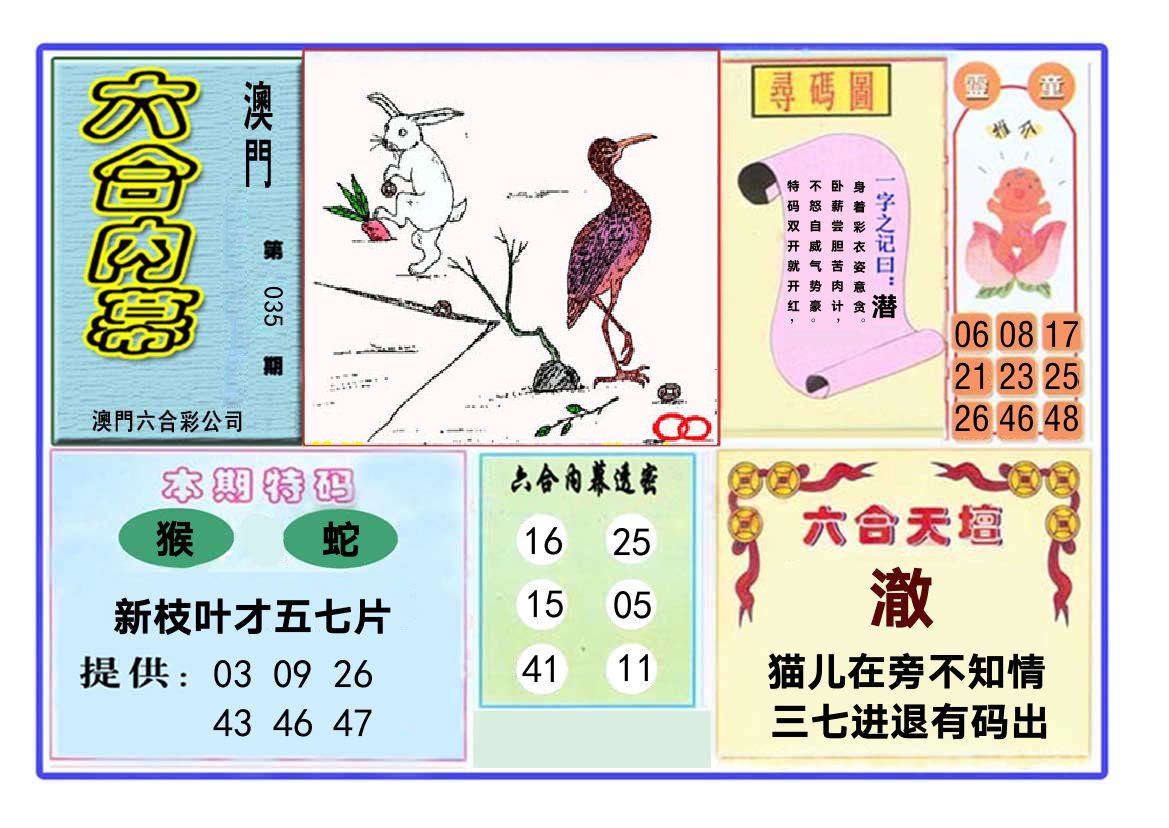 六合内幕 第35期