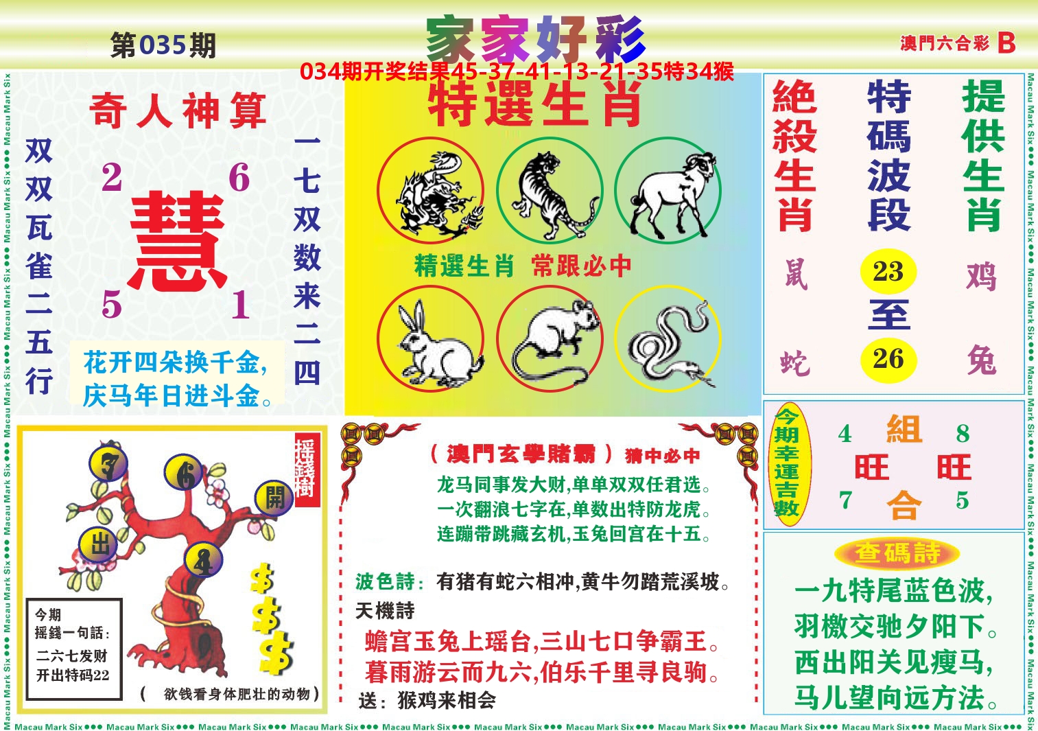 家家好彩B 第35期