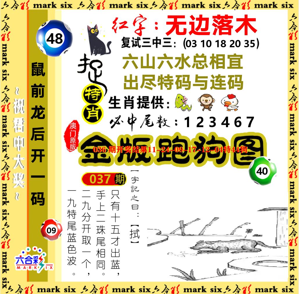 金版跑狗图 第37期