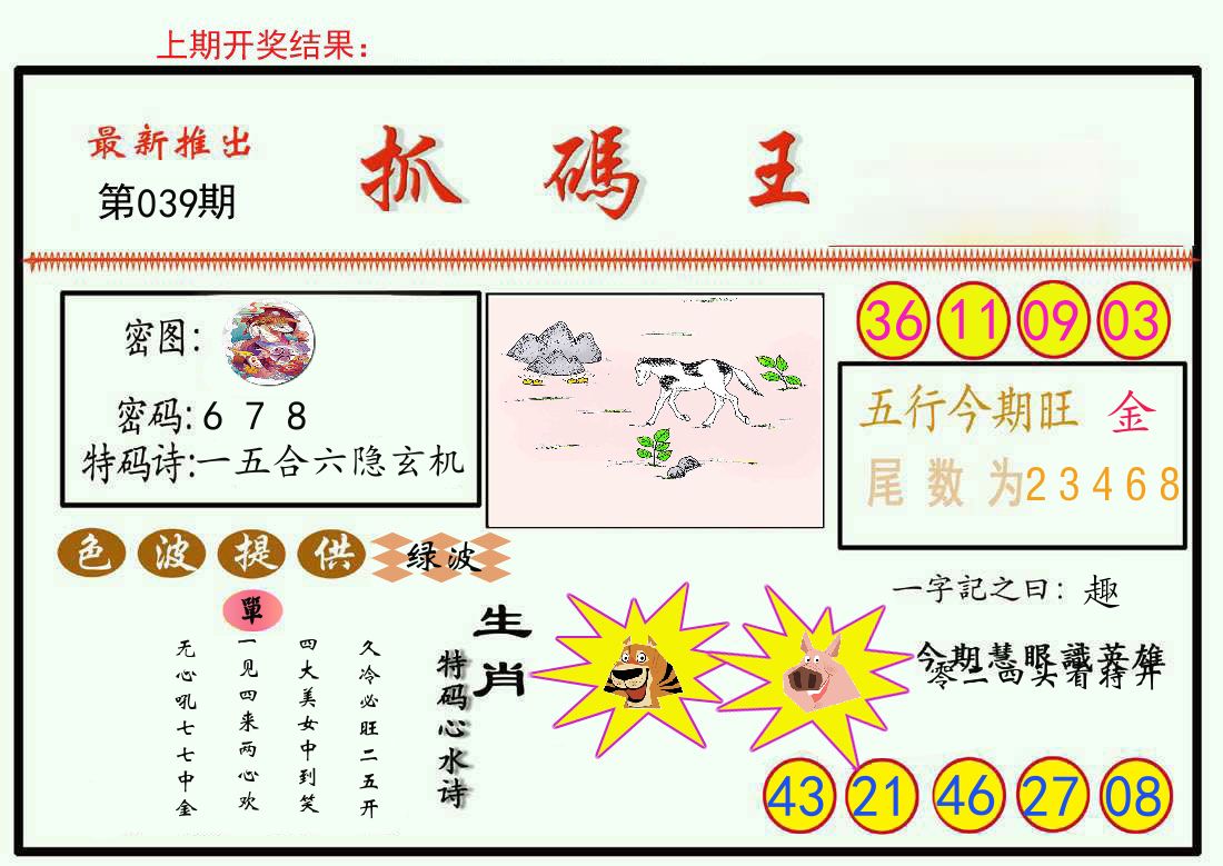 最新抓码王 第39期