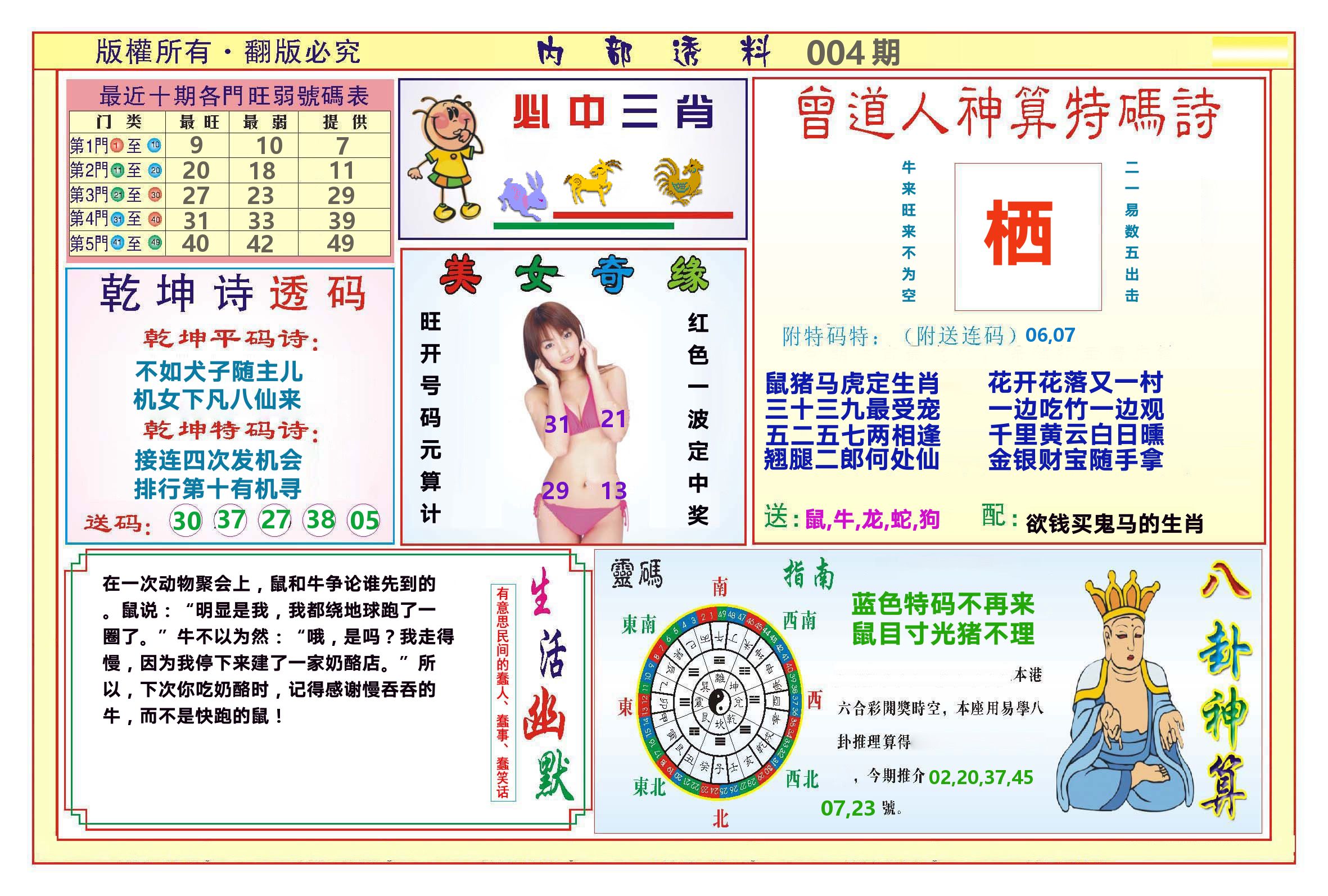 澳门内部透料B 第4期