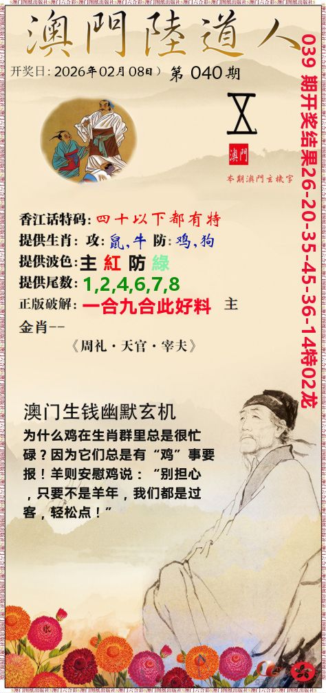 澳门陆道人 第40期