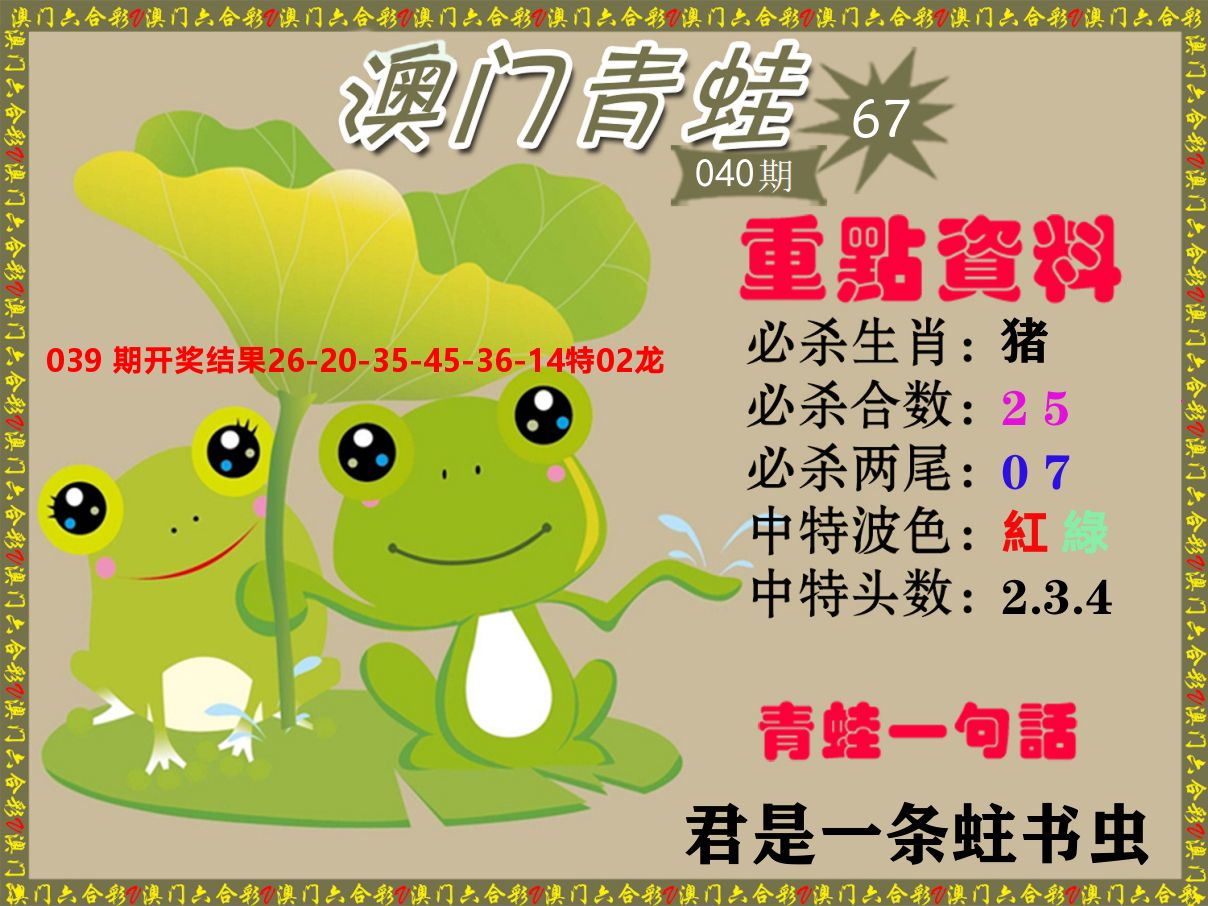 青蛙系列67 第40期