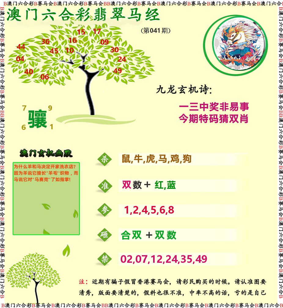 翡翠马经 第41期