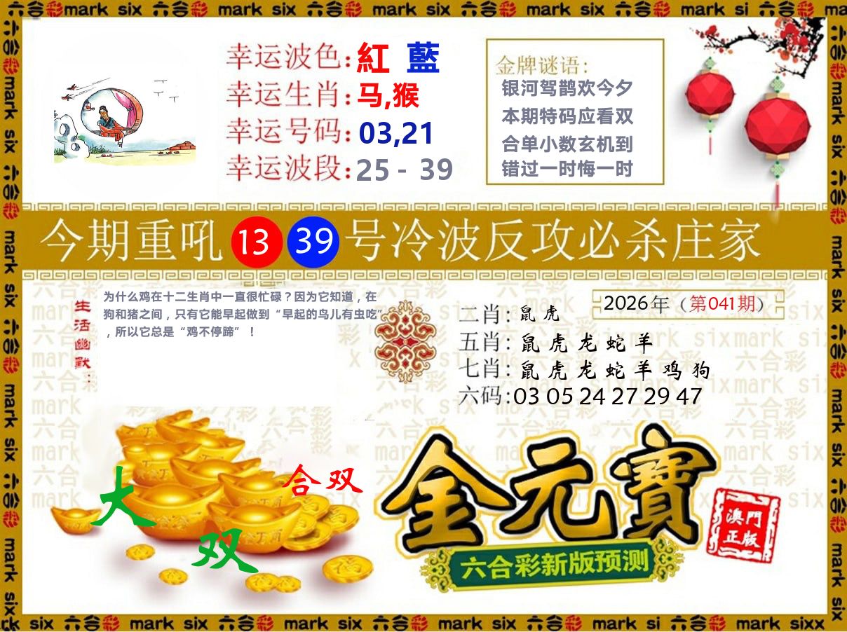 金元宝 第41期