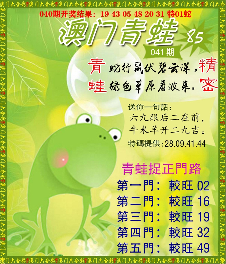 青蛙系列85 第41期