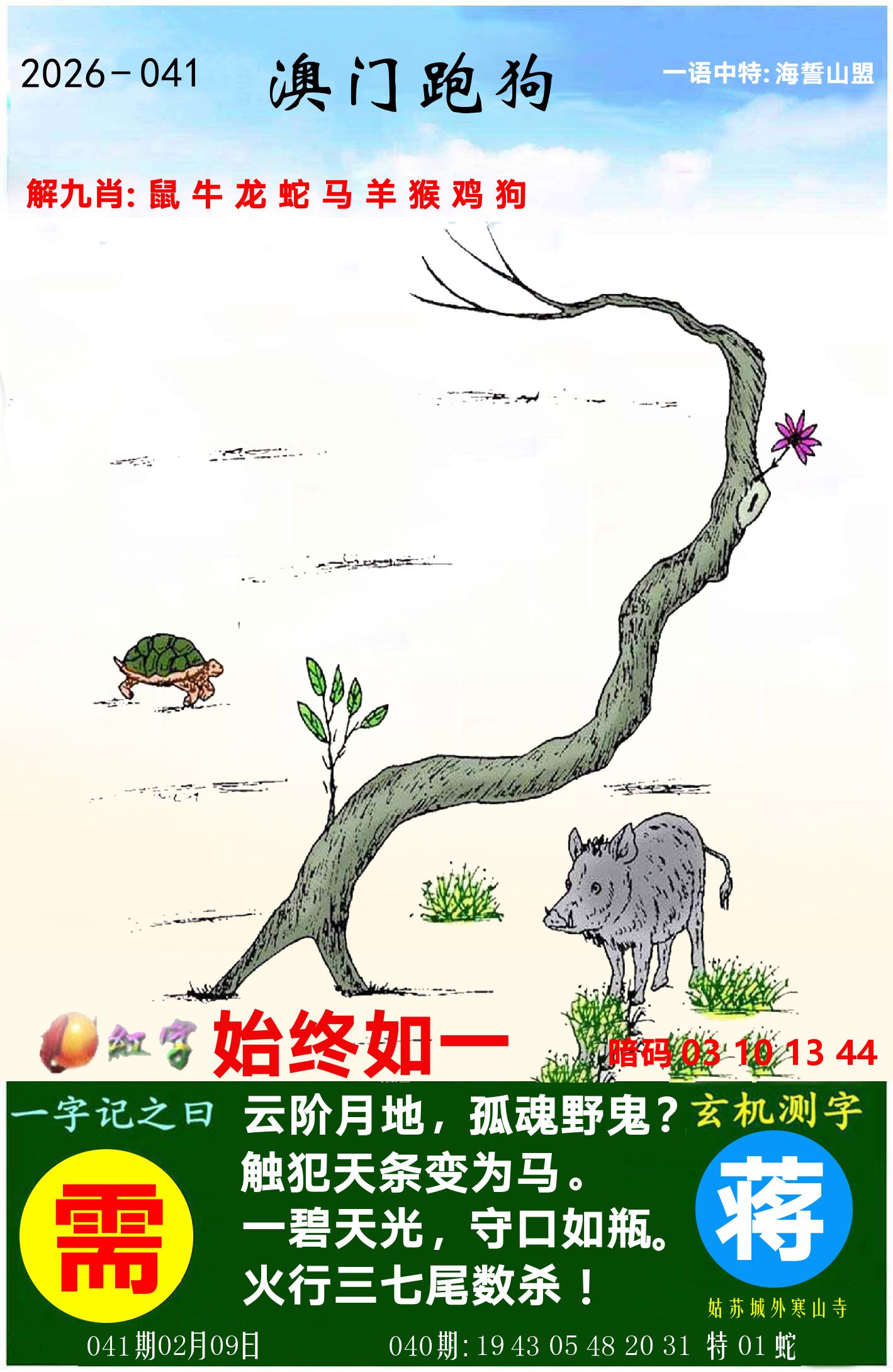 澳门跑狗图 第41期