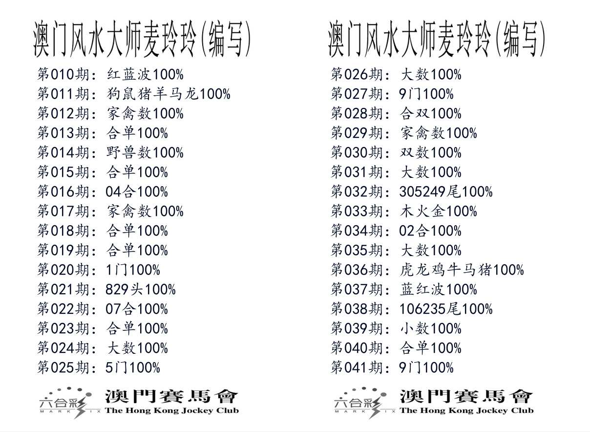 港麦大师 第41期