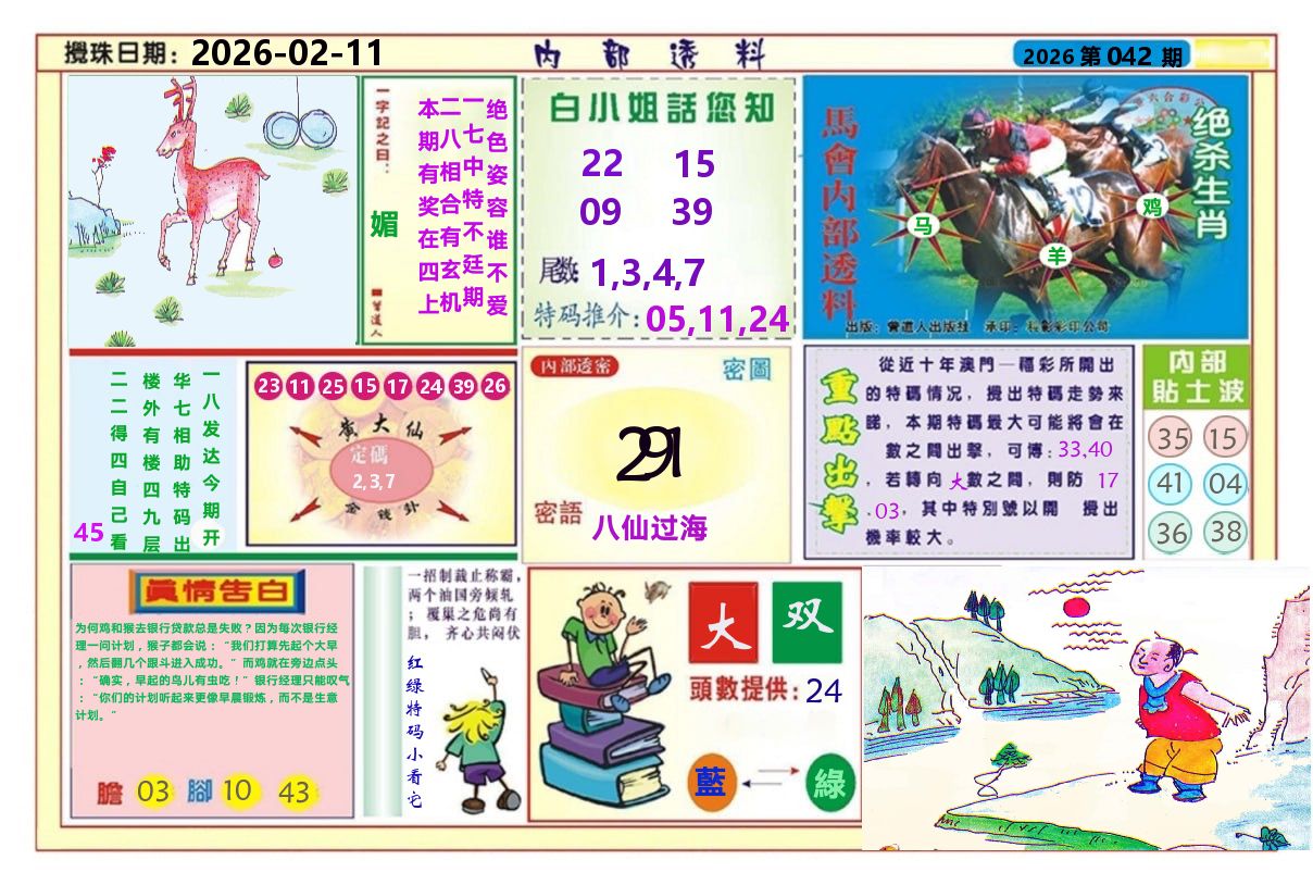 澳门内部透料A 第42期
