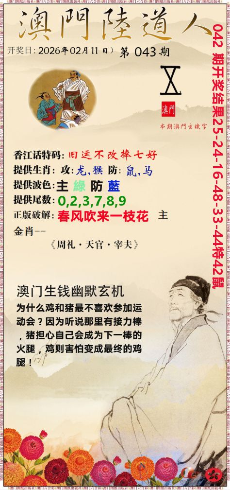 澳门陆道人 第43期