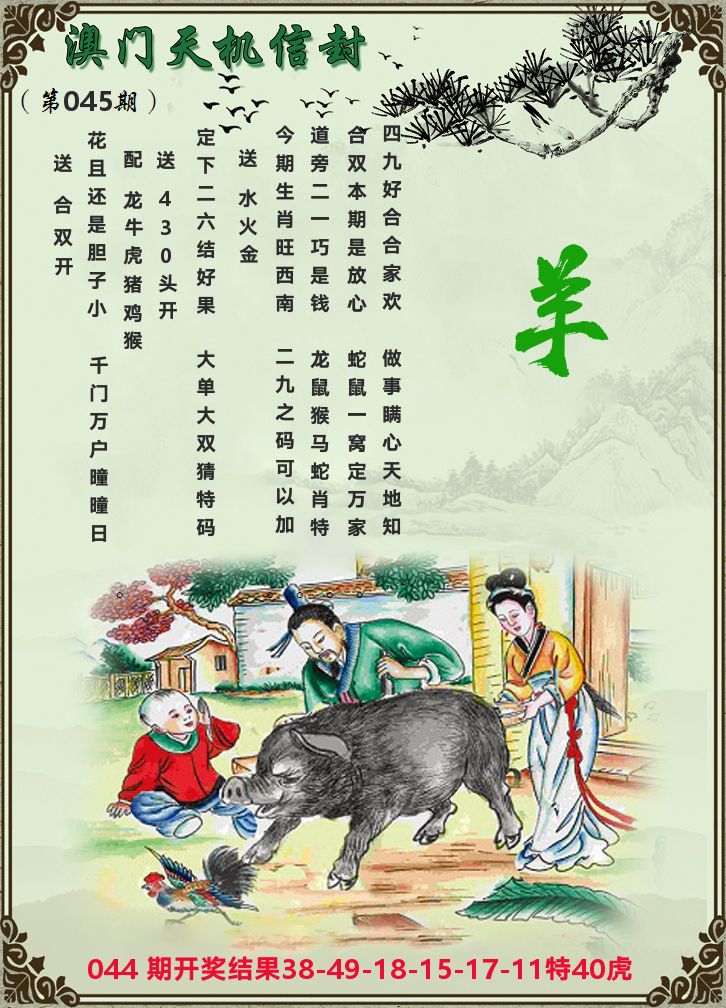 天机信封 第45期