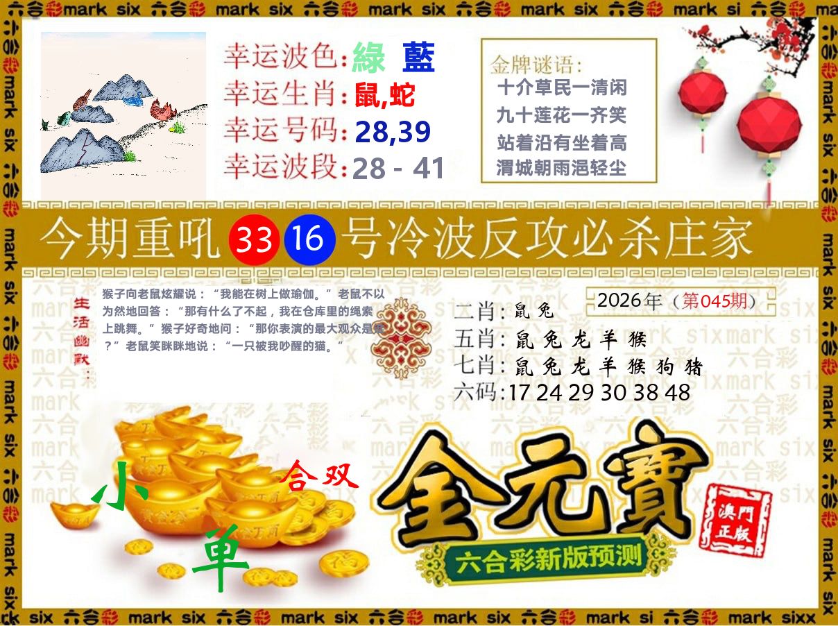 金元宝 第45期