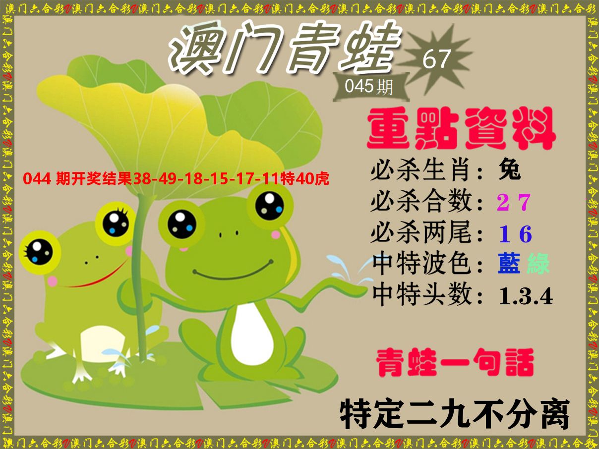 青蛙系列67 第45期