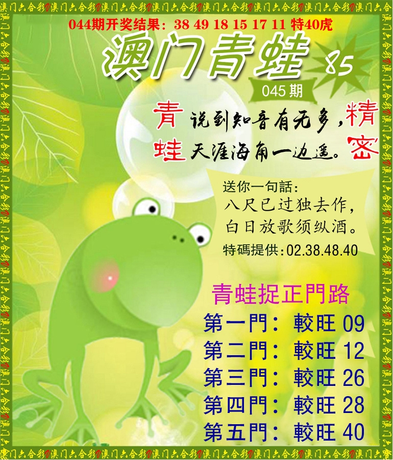 青蛙系列85 第45期