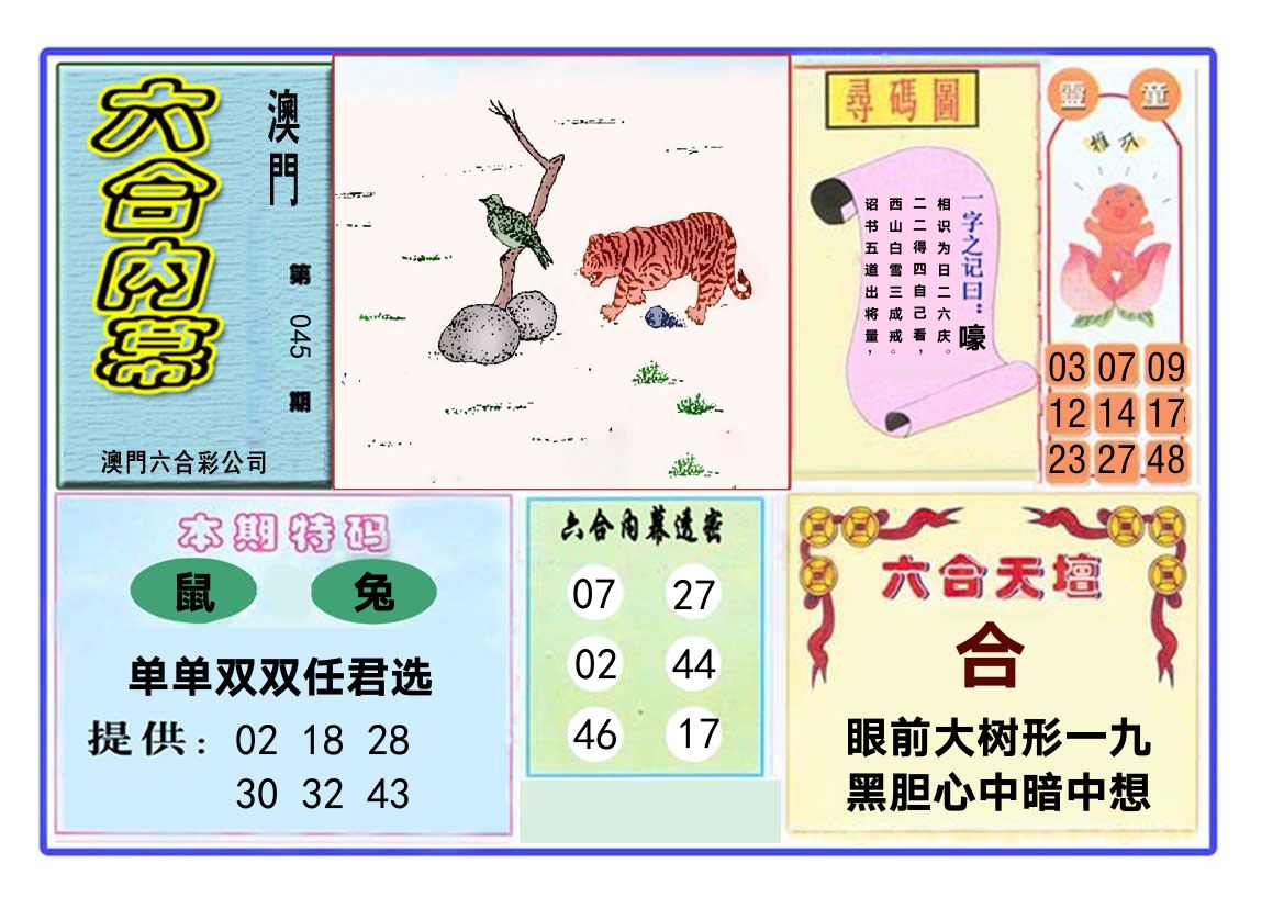 六合内幕 第45期