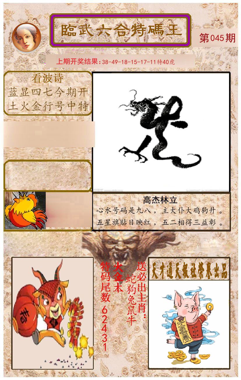 臨武六合特码王 第45期