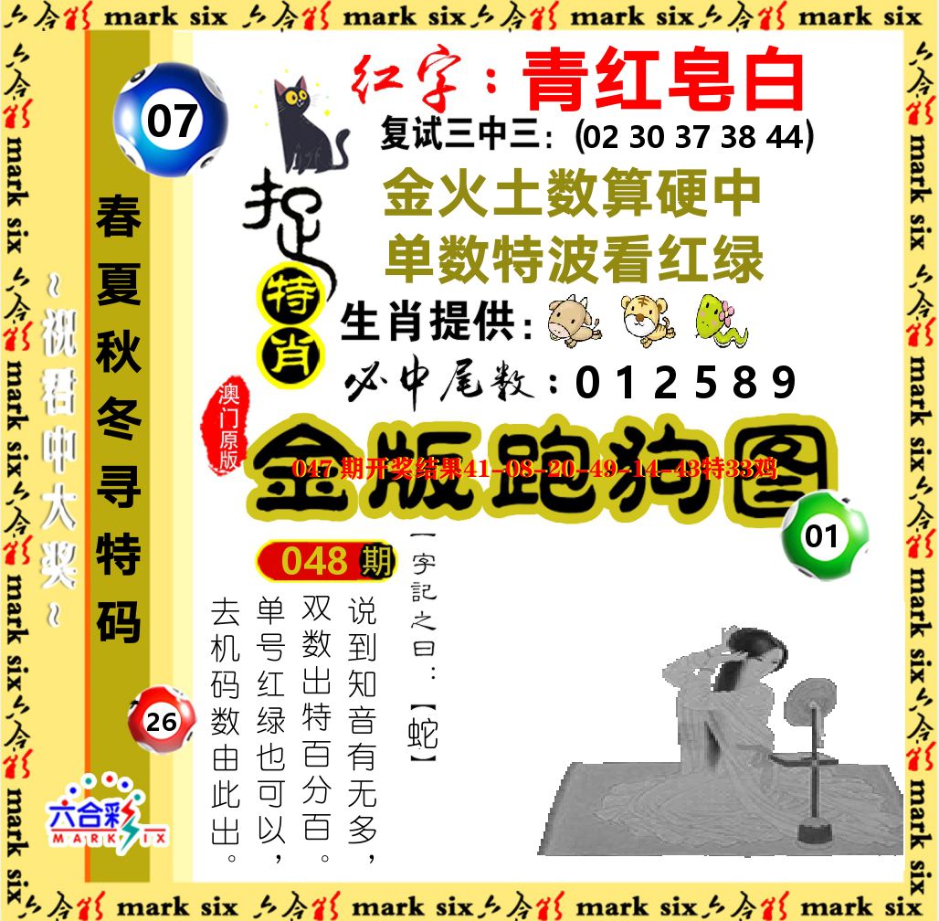 金版跑狗图 第48期