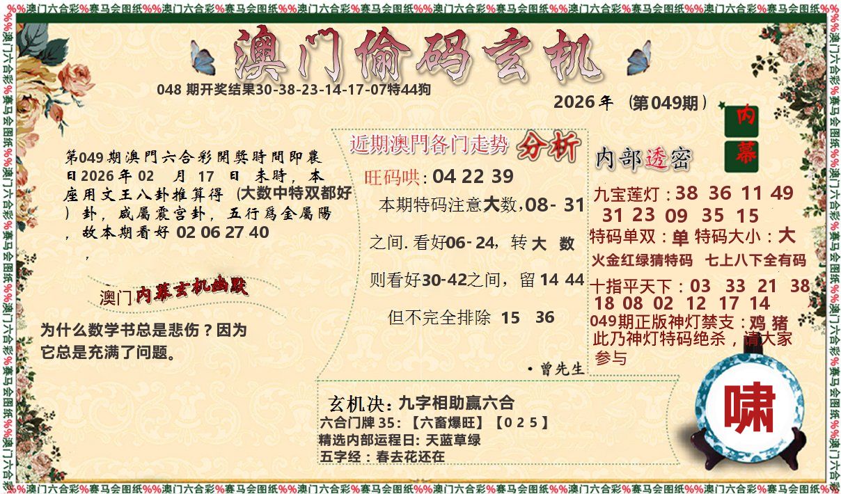偷码玄机 第49期