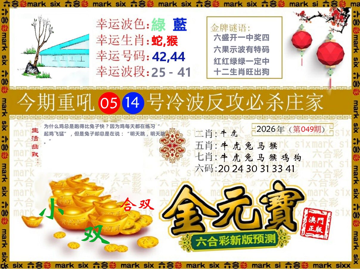 金元宝 第49期