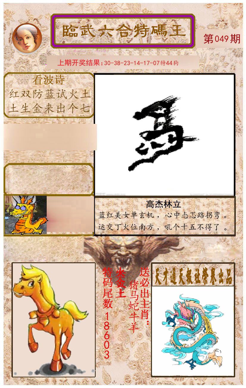 臨武六合特码王 第49期
