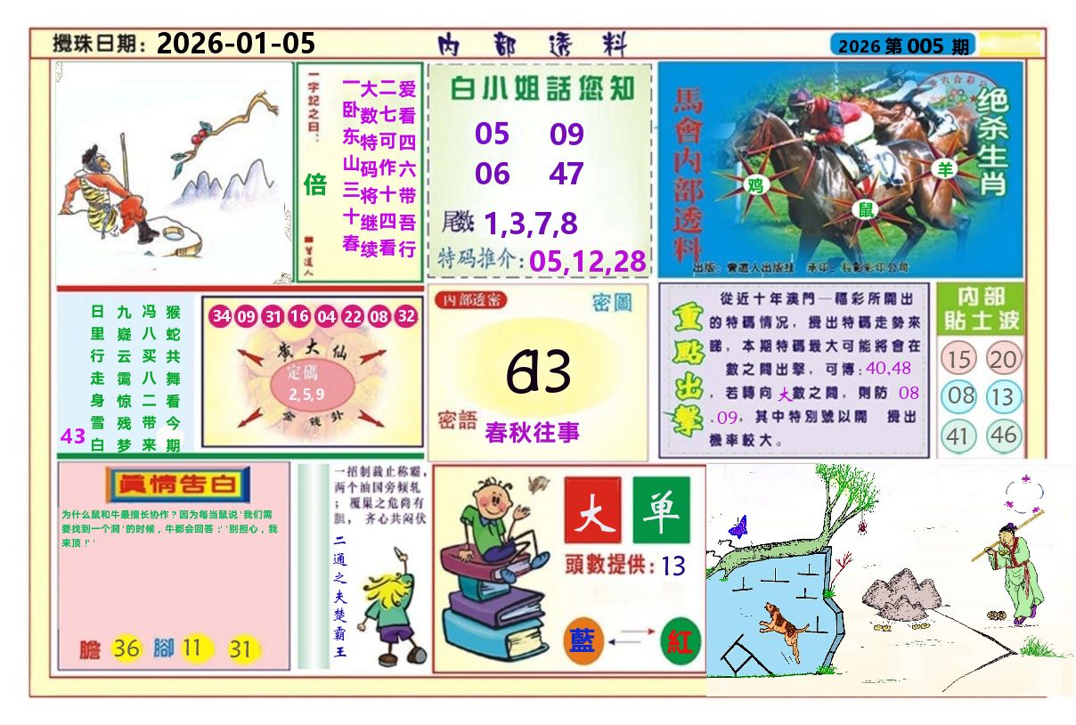澳门内部透料A 第5期