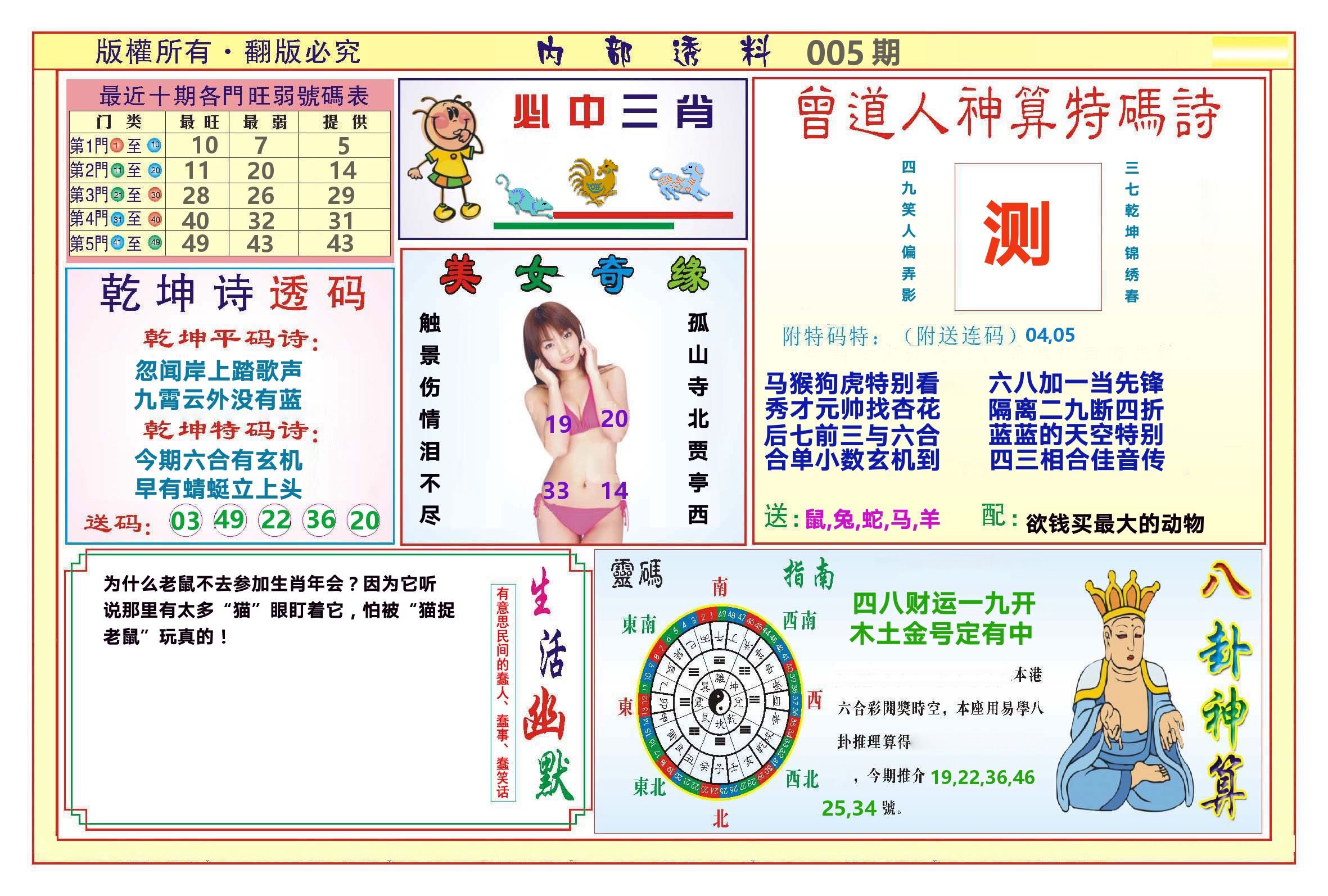 澳门内部透料B 第5期
