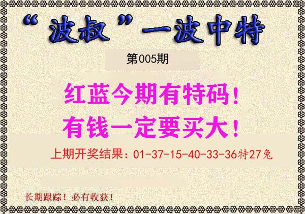 波叔中特 第5期