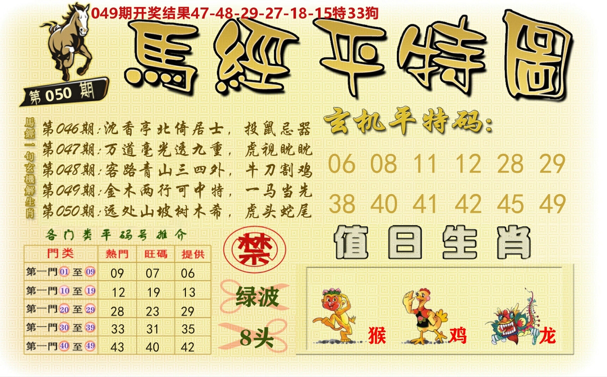 澳门平特图 第50期