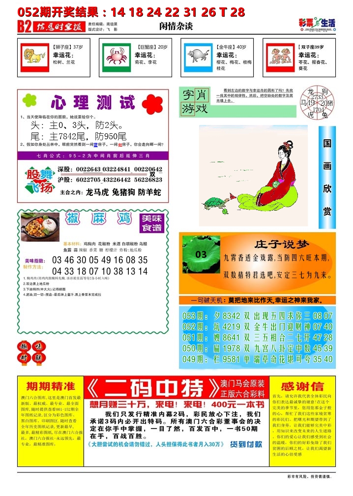 彩票与生活B 第53期